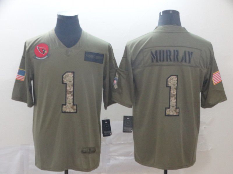 Men Arizona Cardinals #1 Murray green Nike Olive Salute To Service Limited NFL Jersey